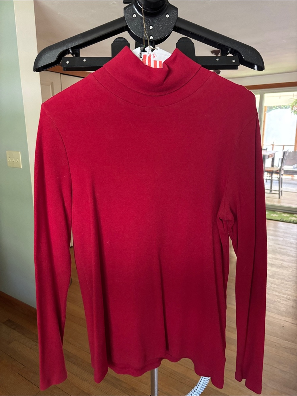 Time and Tru Red Long Sleeve Turtleneck Tee